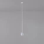 COTTON 200 fi100 wisząca wpust max.1x1,9W, G9, 230V, przewód transparentny, biały sygnałowy (mat struktura) RAL 9003