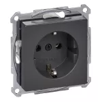 System M, Gniazdo SCHUKO, zaciski bezgwintowe 16 A, antracytowy