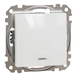 2-way switch 16AX Blue Locator LED, Sedna Design & Elements, white