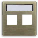 VENA Metal Pokrywa do 2x gniazda Keystone NOWE SREBRO