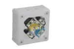 VP-41 Puszka n/t 98x98x42mm IP55 12-wl dł.gum. z zac. popiel