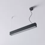 CLEOLine-1 573mm wisząca DIRECT, Micro Pryzma, LED PHILIPS LV 13W/2200lm/940/TD/CAS, 230V, czarny głęboki (mat struktura) RAL 9005