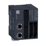 Modicon M221, sterownik modułowy, 2 x RJ45, 16 wejść, 16 wyjść tranzystorowych PNP, 24 VDC, złącze HE 10