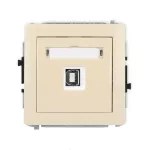 DECO Mechanizm gniazda pojedynczego USB A-B 2.0 beżowy