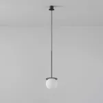 COTTON 200 fi160 wisząca max.1x4,8W, G9, 230V, przewód czarny, szary grafitowy (mat struktura) RAL 7024