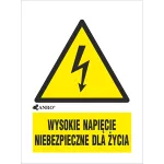 WYSOKIE NAPIĘCIE NIEBEZ.DLA ŻYCIA 52X74 FOLIA SAMOPRZYLEPNA