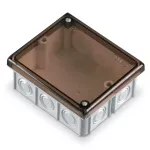 PK-100L Puszka odgałężna, 14 wlotowa,p/t; 16÷21, IP-20 ;80x95; 5xzaciski 1x4; biały/dymny