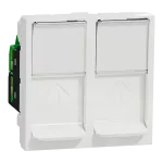 Nowa Unica, Gniazdo 2xRJ45 kat.6 STP, białe