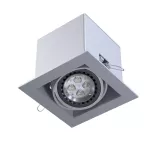 MOLINA R1Ahd wpust stropowy 1x50W, GU10, 230V, srebrny aluminiowy (mat struktura) RAL 9006