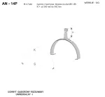 AN-14P/OG/, Uchwyt gąsiorowy rozsuwany Z-zacisk H=7 cm, /na drut 6 i 8/ ocynkowany ogniowo