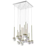 COTTON PANEL HF3, fi100 wisząca max.13x1,9W, G9, 230V, przewód transparentny, kolor złota (gładki mat)