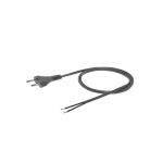 Przewód przyłączeniowy z zalewaną wtyczką płaską srebrny PVC 250V~/2,5A 2x0,5mm² - 2m S-13-0,5-2-14