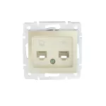 DOMO 01-1430-030 pe Gniazdo komputerowe podwójne niezależne (2xk)
