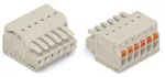 1-przewodowe gniazdo przycisk Push-in CAGE CLAMP®, pełna ochrona przed błędnym wetknięciem, jasnoszary 2734-114
