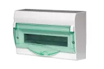 Rozdzielnica GREEN BOX n/t 14-modułem IP40 szyba transparentna zielona