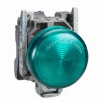 Lampka sygnalizacyjna soczewka gładka Ø 22 IP65 zielony zintegrowana dioda LED 24..120 V ATEX Harmony XB4