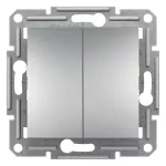 Asfora, łącznik świecznikowy, bez ramki, zaciski śrubowe, aluminium