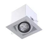 MOLINA R1Ahd wpust stropowy 1x50W, GU10, 230V, biały sygnałowy (mat struktura) RAL 9003