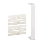Optiline 45 - łącznik z osłoną połączenia - 185 x 55 mm - PC/ABS -  biel polarna