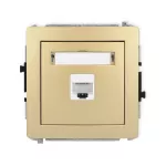 DECO Mechanizm gniazda komputerowego pojedynczego 1xRJ45, kat. 6A, 8-stykowy złoty