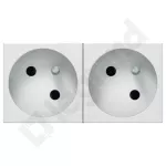 MOSAIC GN 2X2P+Z PODŁĄCZ PRZEZ ZACISKI AUTOMATYCZNE-4 MODUŁY BIAŁE 16A-250V~, Legrand