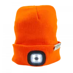 Czapka z latarką LED Pomarańczowa 1W 6500K IP44