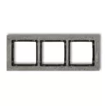 DECO Ramka uniwersalna potrójna - beton (ramka: ciemnoszary; spód: czarny)