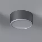 KAPS A1/10 stropowy LED 10W/1000lm/3000K, 230V, srebrny aluminiowy (mat struktura) RAL 9006, czarny głęboki (mat struktura) RAL 9005