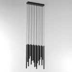 NER PANEL ZPD20 wisząca max. 20x2,5W, G9, 230V, przewód czarny, czarny głęboki (mat struktura) RAL 9005
