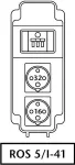 Rozdzielnica 1*32A 4p,1*16A 4p,1*250V,zabezp. 3F-16A