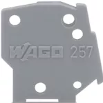Ścianka końcowa do montażu zatrzaskowego gr. 1 mm, niebieska 257-400