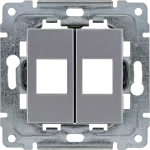 DANTE Pokrywa do 2x gniazda Keystone INOX