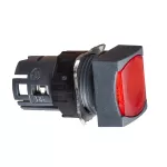 Harmony XB6 Przycisk płaski czerwony samopowrotny LED plastikowy kwadratowy