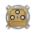 ICON Mechanizm gniazda multimedialnego 3F DATA (UPC) złoty