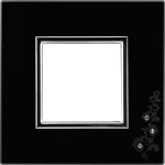 DANTE Ekskluzywne Ramka zdobiona 1x BLACK GLASS MS1