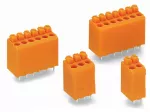 Złączka do płytek drukowanych przycisk 1,5 mm² RM 3,81 mm 7-bieg, pomarańczowa 735-127