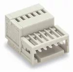 Wtyk 1-przewodowy CAGE CLAMP®, pełna ochrona przed błędnym wetknięciem, jasnoszary 733-202/032-000