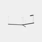 Lineal lighting system Apex "Y" Pendant 39.6W LED warm-white 2700K CRI 92 DALI Black IP40 3439lm AW34-36VAPLDS60