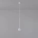 COTTON 200 fi100 wisząca max.1x1,9W, G9, 230V, przewód transparentny, biały sygnałowy (mat struktura) RAL 9003