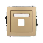 DECO Mechanizm gniazda multimedialnego pojedynczego bez modułu (standard Keystone) złoty metalik