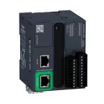Sterownik modułowy, RJ45, Ethernet, 8 wejść, 8 wyjść przekaźnikowych, 24 VDC, zaciski śrubowe Modicon M221