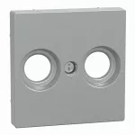 Merten, System M, płytka centralna gniazd antenowych, 2 otwory, aluminium