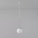 COTTON 200 fi200 wisząca max.1x23W, E27, 230V, przewód transparentny, srebrny aluminiowy (mat struktura) RAL 9006