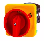 Łącznik krzywkowy tablicowy 16A 0-1 3P 64*64 mm żółto-czerwony