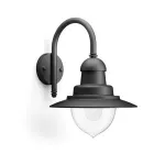Raindrop wall lantern black 1x60W 230V myGarden Kinkiet