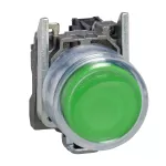 Harmony XB4 Przycisk okapturzony zielony, metalowy