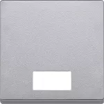 Merten, System M, klawisz pojedynczy z dużym okienkiem, aluminium