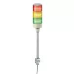 Monolityczne kolumny świetlne, Harmony XVG, 60 mm, czerwony pomarańczowy zielony, światło stałe, montaż na rurze aluminiowej, IP23, 24V AC/DC