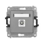 ICON Mechanizm gniazda pojedynczego BNC szary mat