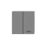 Klawisze podwójne do łączników IP 44 ICON, MINI (komplet dwóch klawiszy), szary mat